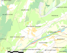 Mapa obce Saint-Pierre-d’Albigny