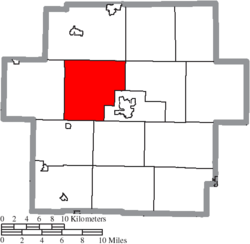 موقعیت بخش هریسون، شهرستان کارول، اوهایو در نقشه