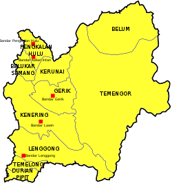 Peta daerah Hulu Perak
