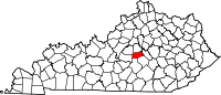 Map of Kentucky highlighting Boyle County