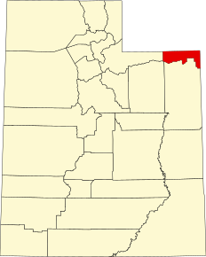Localizare Comitatului Daggett în statul Utah