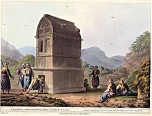 1803 illustration of the King's Tomb at Kaş