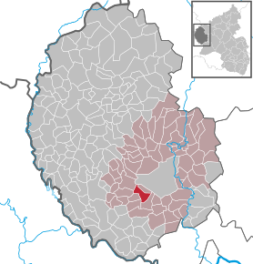 Poziția ortsgemeinde Messerich pe harta districtului Eifelkreis Bitburg-Prüm