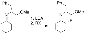 Hydrazone alkylation Desarrolló por Meyer.