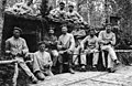 Moment de détente entre Allemands dans les bois près de Nauroy