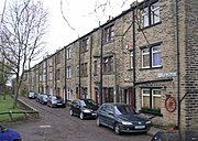 Terrace of former weavers houses in Moorwell Place