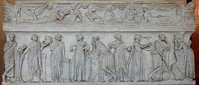 Конкурс: " Мифические существа "  - Страница 7 400px-Muses_sarcophagus_Louvre_MR880