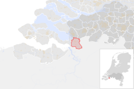 Locatie van de gemeente Woensdrecht (gemeentegrenzen CBS 2016)