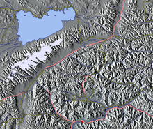 Map showing the location of Lhasa terrane