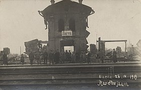 Les bâtiments détruit par la guerre en 1919.