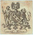 Wappen-Exlibris von Christian von Nettelbladt (zwischen 1746 und 1762)