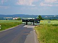 Straßenabzweig nach Krebs (nach rechts)