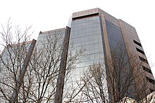 The Oklahoman moved to a 12-story tower at Broadway Extension and Britton Road in the northern part of the city in 1991. The office moved to its current location in Oklahoma City's Century Center in 2015. Oklahoman Tower.jpg