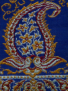 Brocart persan de mătase din dinastia pahlavi