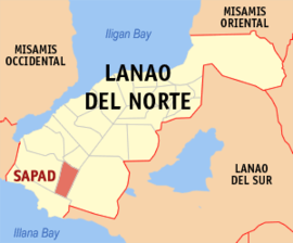 Sapad na Lanao do Norte Coordenadas : 7°51'0.000"N, 123°50'0.000"E