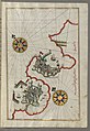 Piri Reis: Küstenlinie der Halbinsel zwischen Capodistria und Muggia, Illumination in einer mittelalterlichen Handschrift (ca. 11. Jahrhundert)