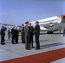 President John F. Kennedy at Andrews Air Force Base, Maryland, 27 April 1962.jpg