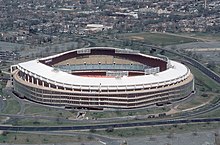An aerial photograph of RFK Stadium.