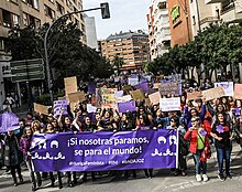 International Women's Day march in Merida, Spain, 8 March Reivindicaciones 8M (49637966373).jpg