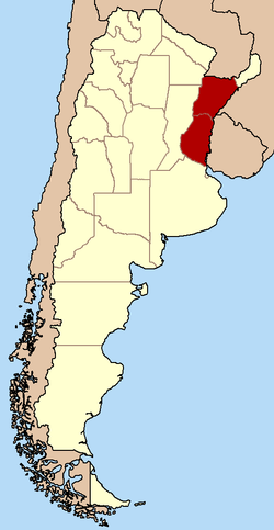 エントレ・リオス共和国の位置