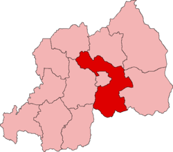 Kigali-Rural's location in Rwanda