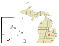 Location of Perry, Michigan