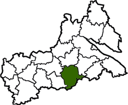 Location of Špolas rajons