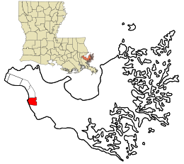 St. Bernard Parish Louisiana incorporated and unincorporated areas Poydras highlighted.svg