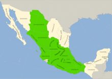 Symphyotrichum moranense native distribution map: Mexico — Aguascalientes, Chihuahua, Distrito Federal, Durango, Guanajuato, Guerrero, Hidalgo, Jalisco, México, Michoacán, Morelos, Nayarit, Oaxaca, Puebla, Querétaro, San Luis Potosí, Sinaloa, Tlaxcala, Veracruz, and Zacatecas.