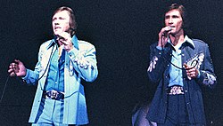 Singers the Righteous Brothers performing