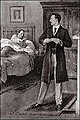 Sherlock Holmesin makuuhuone, kuvittanut Walter Paget