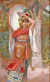 Jephthah's Daughter, c. 1896-1902, by James Jacques Joseph Tissot (1836-1902) or follower, gouache on board, at the Jewish Museum, New York Tissot Jephthah's Daughter.jpg