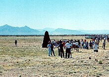 Tourists at ground zero, Trinity site. Trinity Site - Tourists at ground zero.jpg