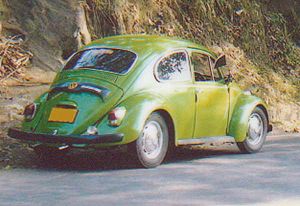 Rear, restored 1967 VW Beetle in Sri Lanka