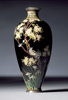 Flower and bird pattern vase by Namikawa Yasuyuki Vase LACMA M.91.251.1 (2 of 2).jpg