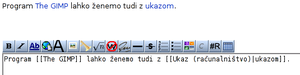 English: Sample of creating wiki-links. Sloven...