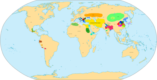 Map of the world in 400 BCE, the beginning of the fourth century BC. World in 400 BCE.png