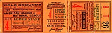 Tickets to Game 4 at the Polo Grounds. 1922 World Series tickets.jpg