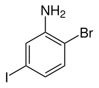 Strukturformel von 2-Brom-5-iodanilin