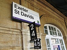 2009 at Exeter St Davids - platform 6 signs.jpg