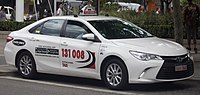 Toyota Camry Hybrid operating for Black & White Taxis