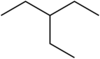 Skeletal formula of 3-ethylpentane