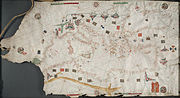 An anonymous portolan chart from the workshop of Pere Rossell, probably 1450s