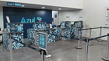 Balcão de Check-in Azul