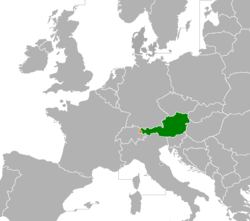 Lage von Liechtenstein und Österreich