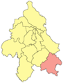 Localisation de la municipalité de Mladenovac dans la Ville de Belgrade