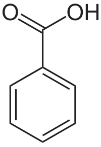 ბენზოის მჟავა: ქიმიური ფორმულა