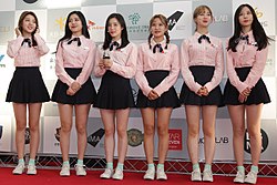 Berry Good vuonna 2017, LBMA Star Awardseissa. Vasemmalta oikealle, Sehyung, Gowoon, Taeha, Seoyul, Daye ja Johyun