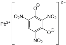 Chì(II) styphnat Cấu trúc hóa học