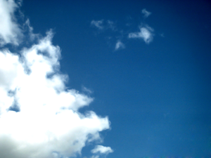 Photograph of blue sky